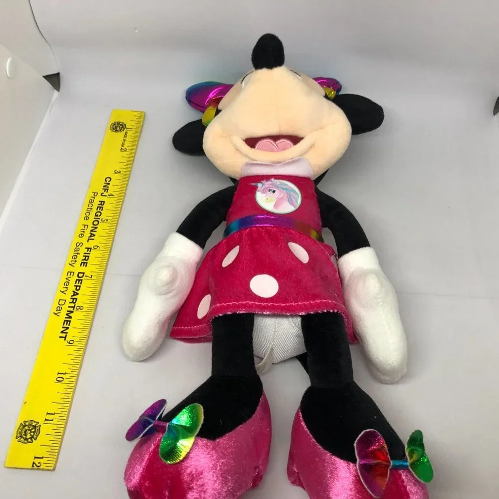Disney Minnie Mouse Plush Toy Pink Dress w/Bow‎ She Talks